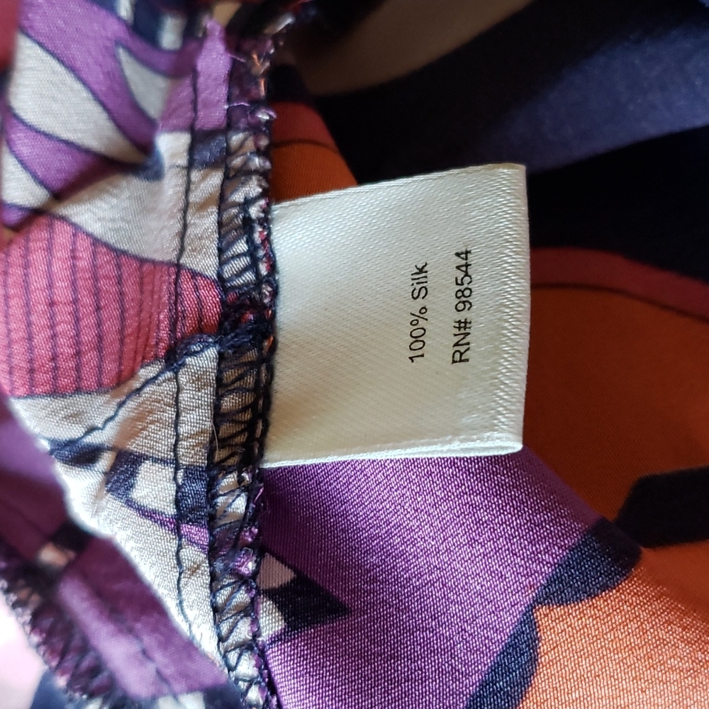 Silk Collared Pattern Dress - image 7